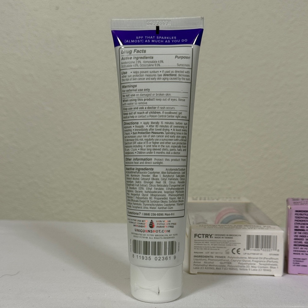 New Unicorn Snot Sunscreen and Lip Glitter Bio Gel Set - Picture 5 of 5